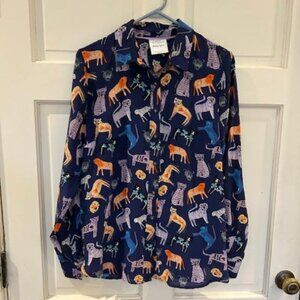 Anthropologie Carolyn Gavin Mariposa Silk Blouse size 12